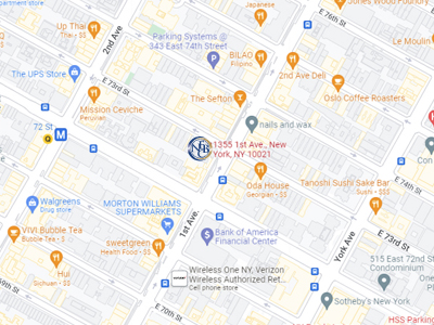 Map to Lenox Hill, NY Branch